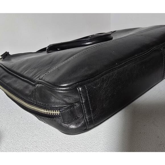 JACK SPADE FILE Laptop Bag Black Fulton Leather Briefcase MSRP $468 - Picture 10 of 16